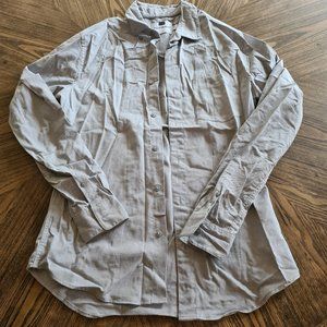 TOPMAN Long Sleeve Oxford Muscle Fit Shirt - S